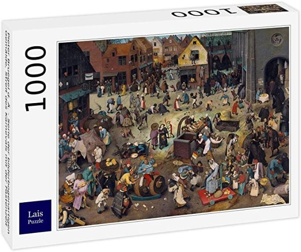 Lais Puzzle Pieter Bruegel d'I. Series of Picture-Articulated Paintings, Dispute of Carnival with the Eve Time 1000 Pieces