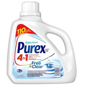 补货：Purex 4合1 亮白浓缩洗衣液 4.43L 敏感肌专用