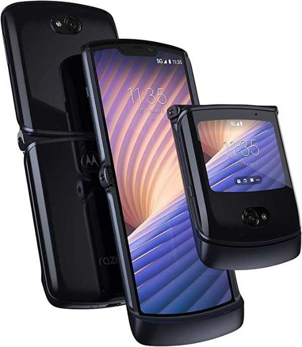 Razr 5G | Unlocked | Made for US by| 8/256GB | 48MP Camera | 2020 | Polished Graphite