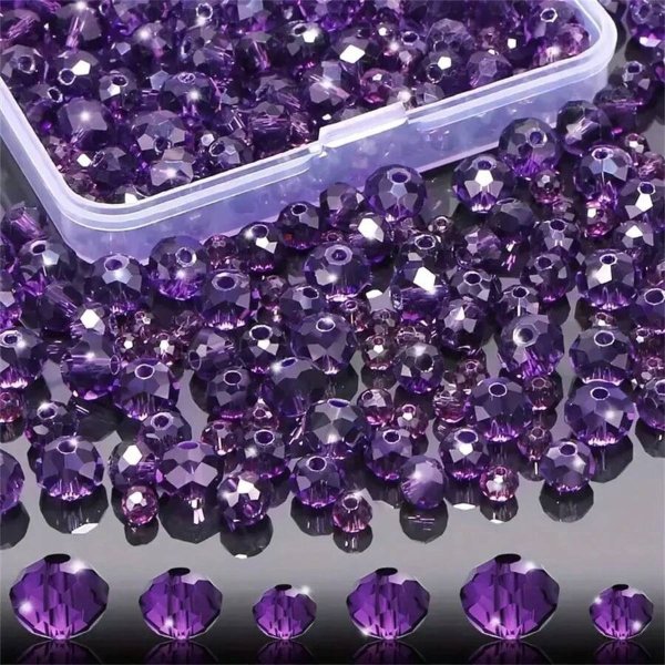 紫水晶珠 100粒