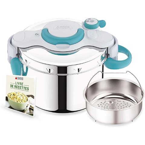 待蒸锅层的更便宜！ClipsoMinut Easy + Blue Handles, 7.5 Litres高压锅