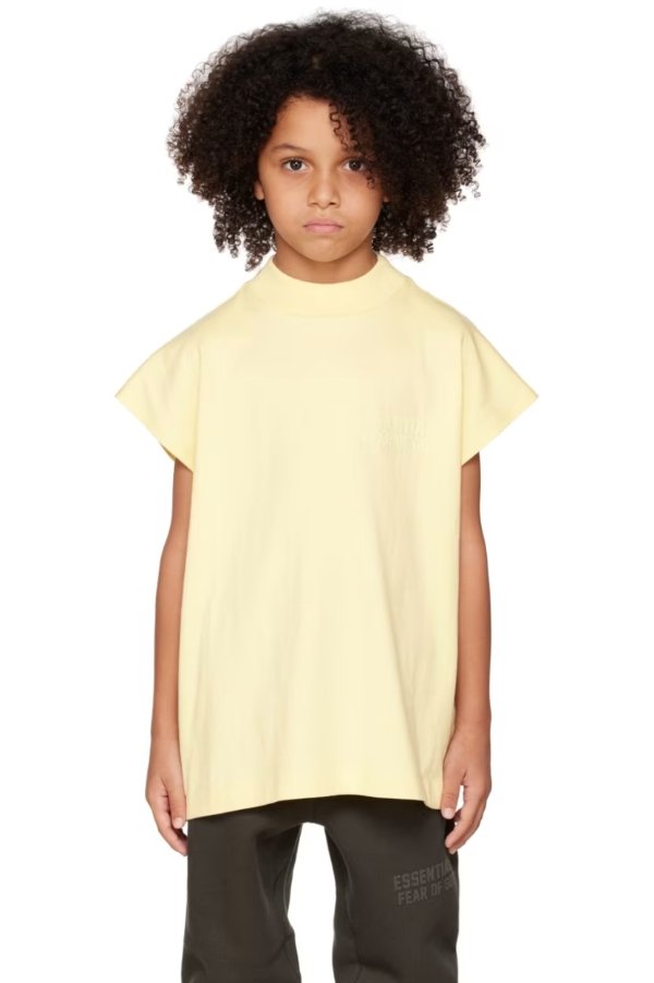 儿童 奶黄色 Muscle T恤