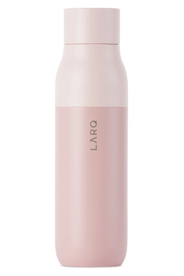 larq粉色Self-Cleaning水瓶，17 oz