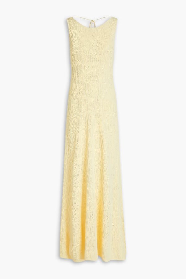 Monteo pointelle-knit maxi dress