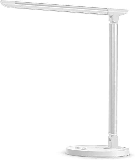 LED Desk Lamp, Eye-Caring Table Lamps, Dimmable Office Lamp with USB Charging Port, Touch Control, 5 Color Modes, 12W (AU Plug, 240V)