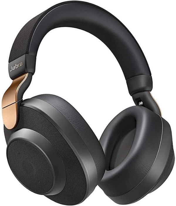Elite 85h Over-Ear Headphones Amazon Edition - Active Noise Cancelling Wireless Earphones with Long Battery Life for Calls and Music - Copper Black