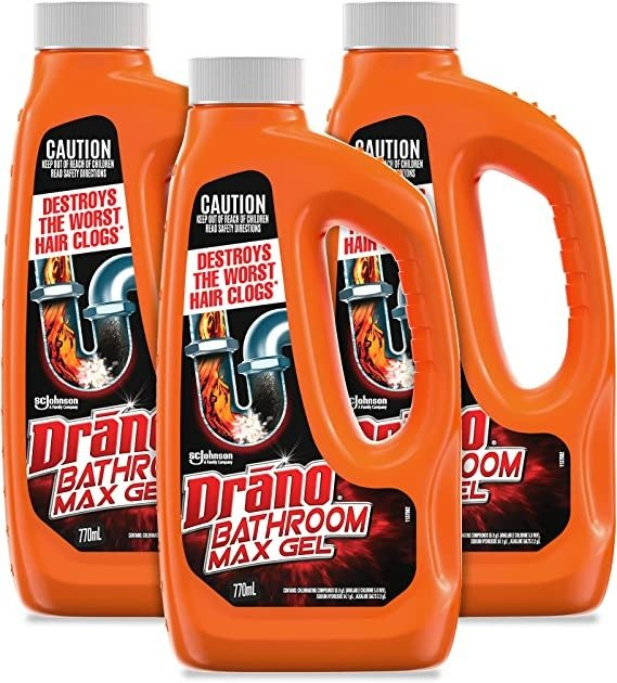 Drano Bathroom Max Gel Drain Cleaner 770ml