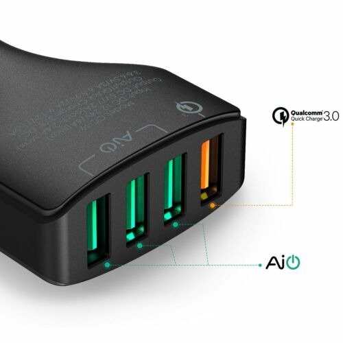 QC 3.0 4 USB 端口车载充电器