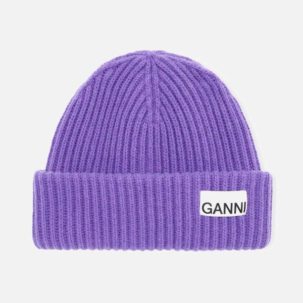 紫色针织帽