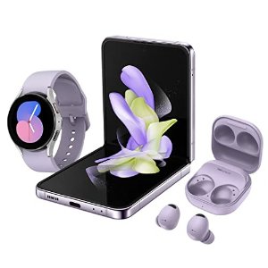 Samsung立省$300Galaxy Z Flip 4 256GB (Purple) + Watch 5 40mm (Silver) + Buds2 Pro (Purple) - Ecosystem Bundle