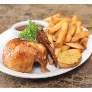 Swiss Chalet 连锁烤鸡餐厅 招牌菜Quarter Chicken特价$8.99