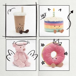 Jellycat 全新食物系列官网上架！甜甜圈、生日蛋糕、奶茶等