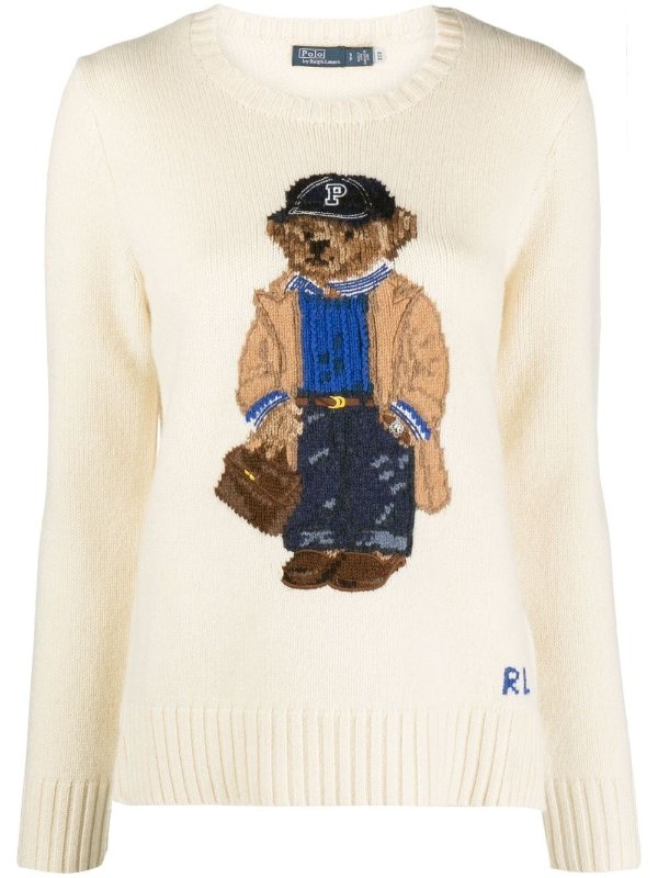 Polo Bear 嵌花针织毛衣