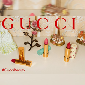 Gucci 高颜值彩妆热促 收金管唇膏、绝美玫瑰粉饼 做复古小仙女