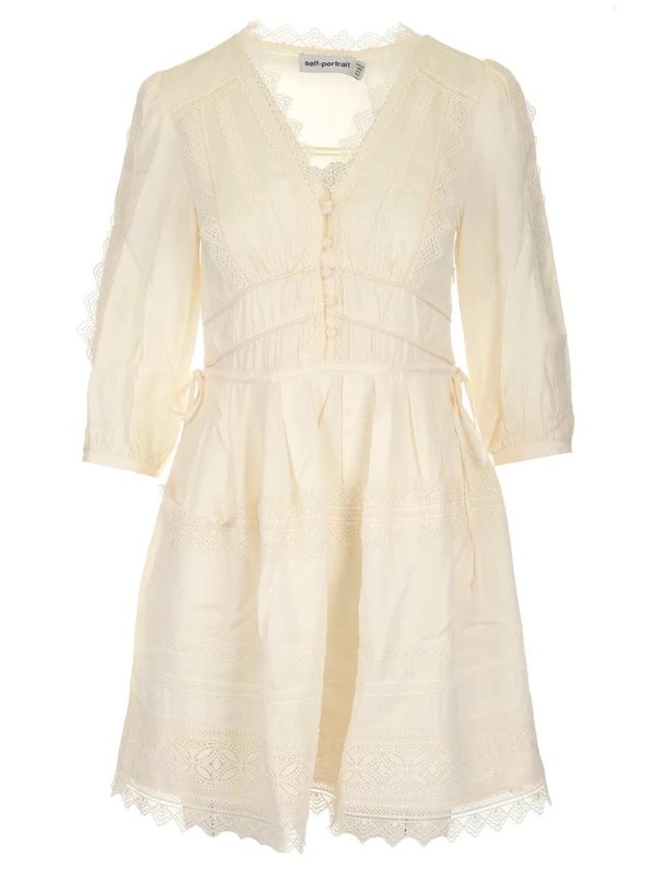 Lace Trim 奶白色蕾丝裙