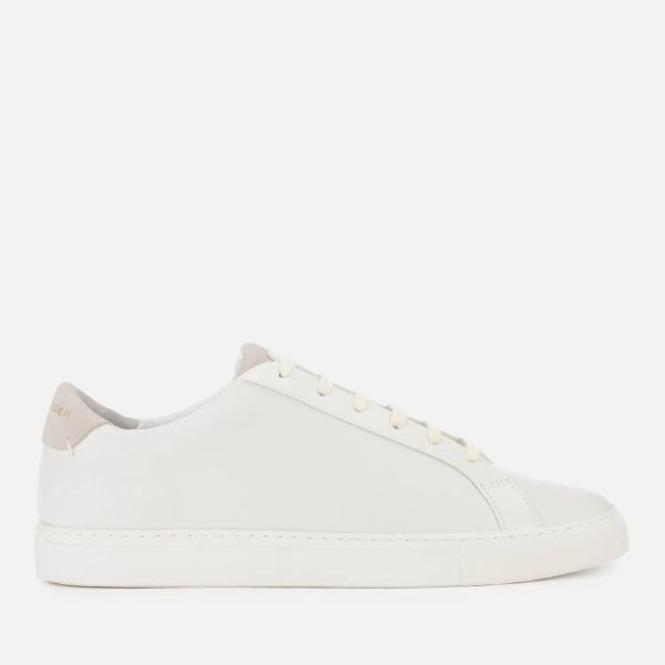 Men's Donnie Leather Cupsole Trainers - White 粉尾小白鞋115.85 超