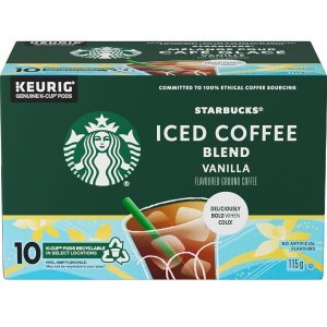💥史低价💥：Starbucks 香草冰咖啡K杯胶囊10杯 夏日清爽之选