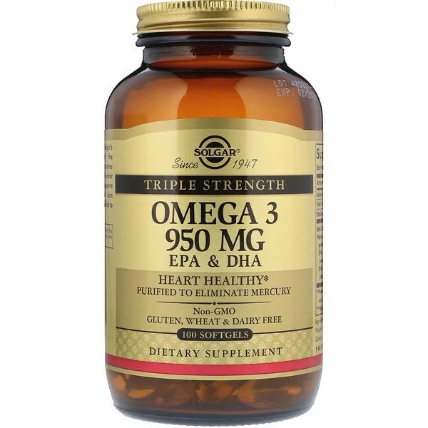 Omega-鱼油 950 mg, 100 Softgels