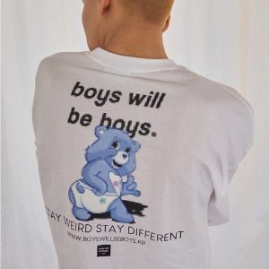 Boys will be boys 韩国小众趣味T恤  封面像素T恤$100