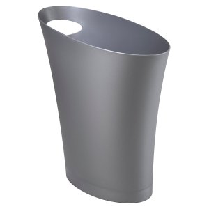 Umbra 瘦长型垃圾桶，卫生间、办公室垃圾桶 灰色