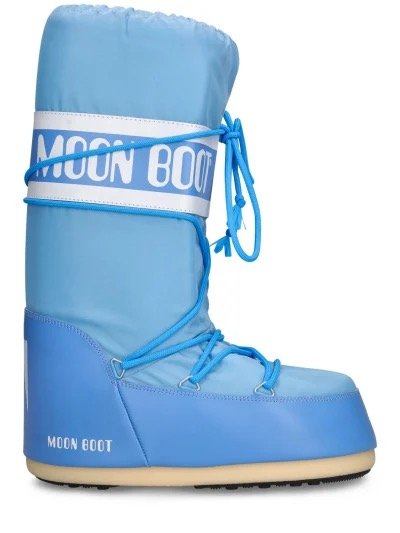 蓝色长款雪地靴