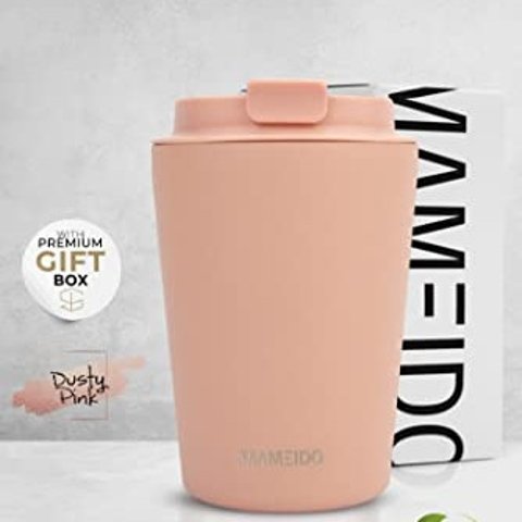 磨砂粉色 直降10欧保温咖啡杯