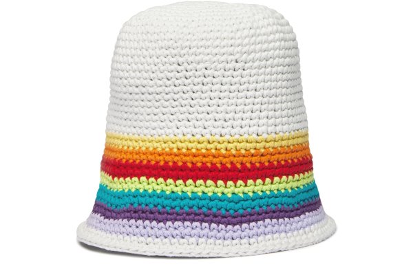 彩虹色编织帽