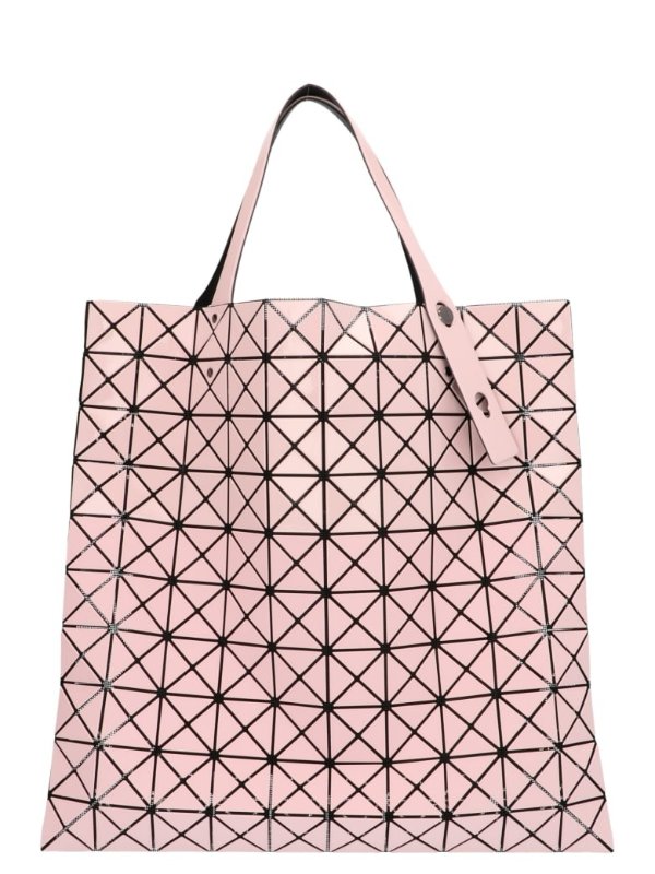 粉色菱格购物袋