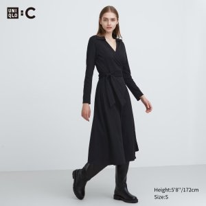 UniqloC系列 裹身长袖连衣裙
