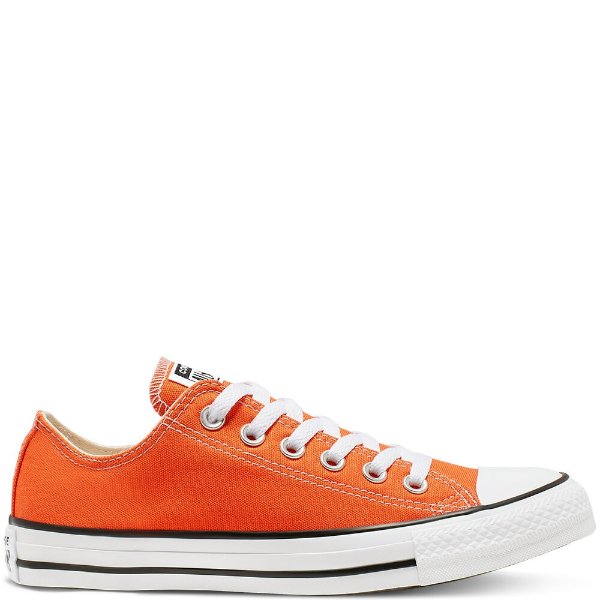 橙色低帮帆布鞋