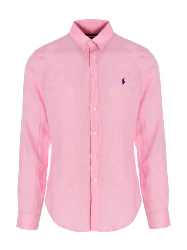 粉色logo衬衫