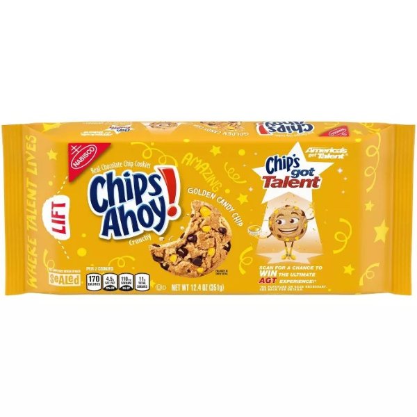 chips ahoy 美国达人秀限定版金色趣多多 12.4oz 7351280$2.