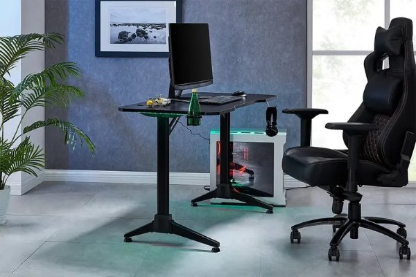 电动升降式工作桌 (Black) | Home Office Desks |