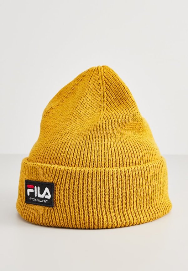 姜黄色毛线帽