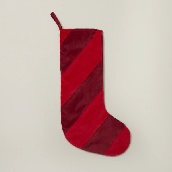 条纹圣诞礼物袜
