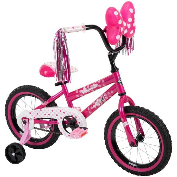 迪士尼米妮 14 英寸自行车，粉色，Huffy 设计