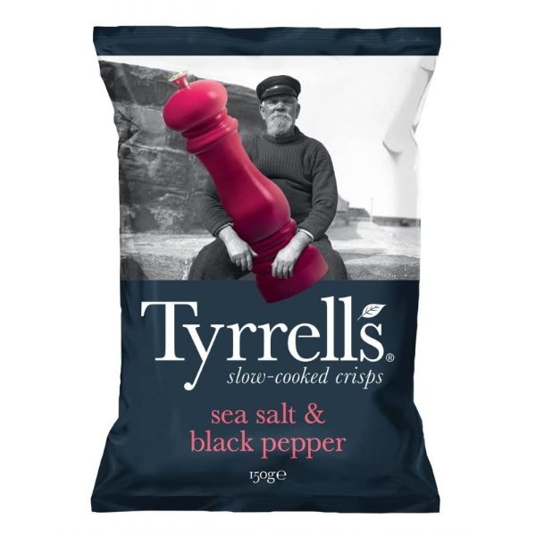 TYRRELL'S - 黑胡椒海盐味 150G x 4包