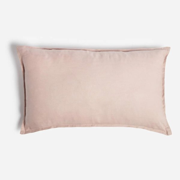 粉色亚麻抱枕 30x50cm