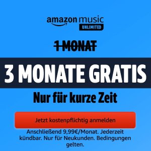 亚马逊Music Unlimited免费送3个月 价值€9.99/月！立省€30
