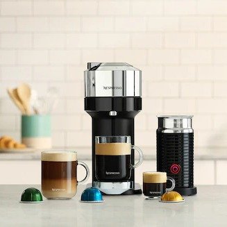 Vertuo Next咖啡机+奶泡机 纯铬色