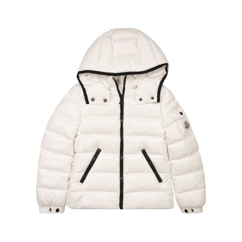 Moncler Enfant 徽标贴片连帽羽绒服
