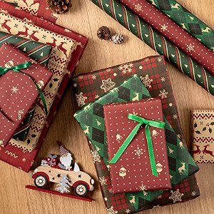 Amazon 圣诞节 DIY礼物包装纸/丝带 满满心意 氛围感up