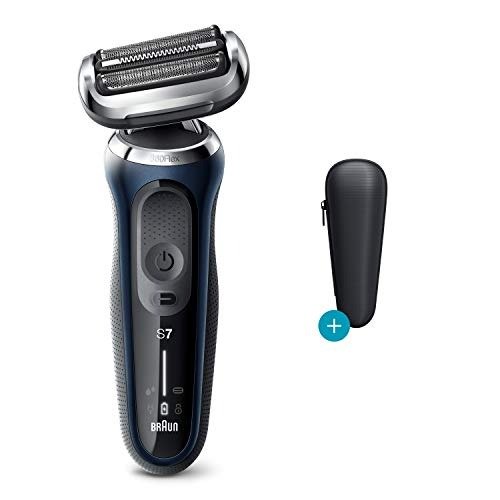 Series 7 70-B1000S Electric Shaver, Wet and Dry, Rechargeable, Cordless Foil, Blue