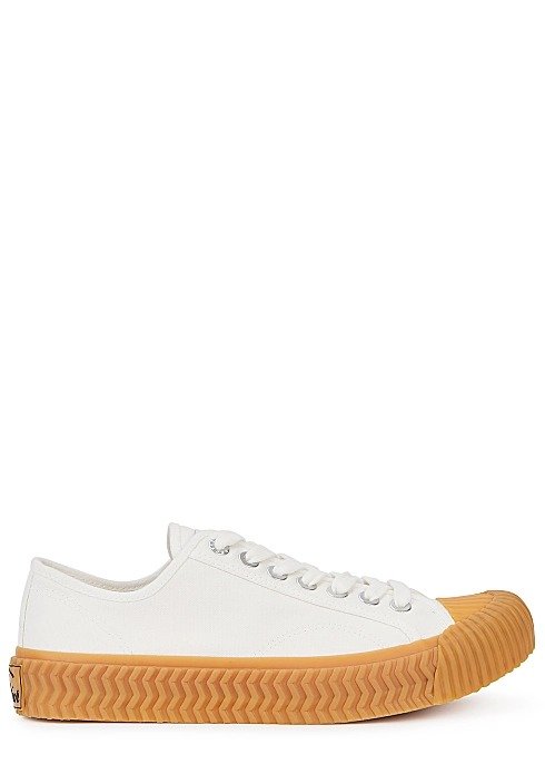Bolt white canvas sneakers