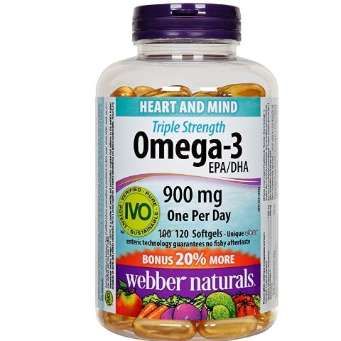 Omega-3三倍强效深海鱼油 120粒