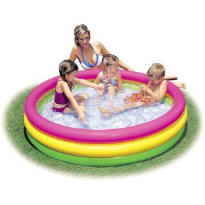 Intex 儿童彩色充气泳池 宝宝夏天院子里就能玩水