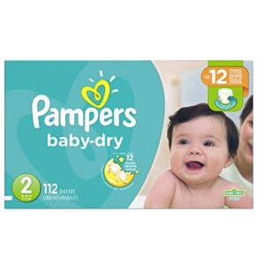 Pampers Baby-Dry 纸尿裤 N- 5号， 104 - 78片