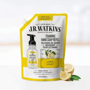 J.R. Watkins 柠檬、芦荟洗手液替换装828mL 有机纯天然