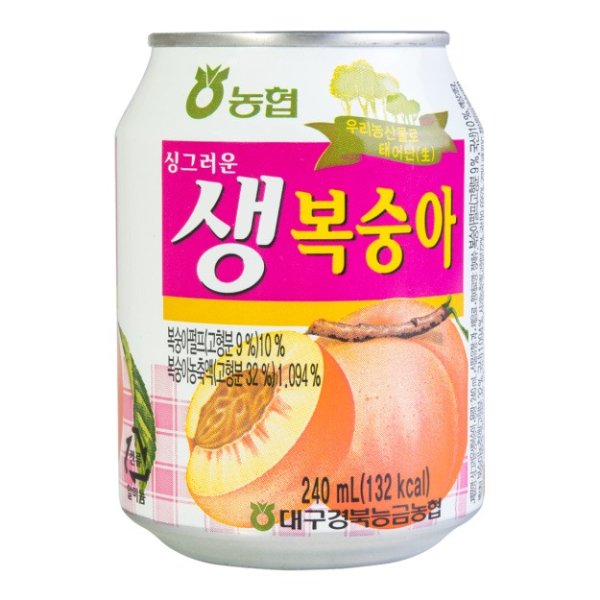 韩国NONGHYUP 水蜜桃果肉果汁 240ml - 亚米网
