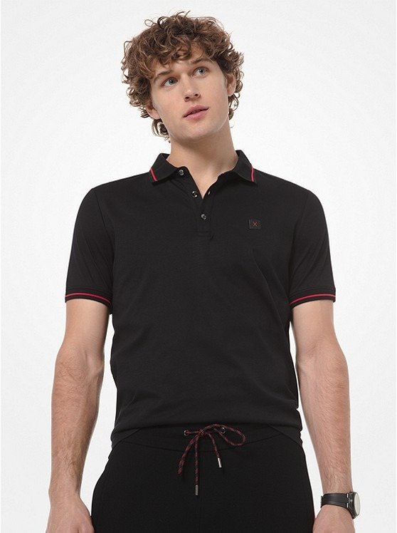 KORS X TECH Cotton-Blend Polo Shirt